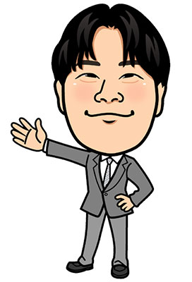 先生の似顔絵